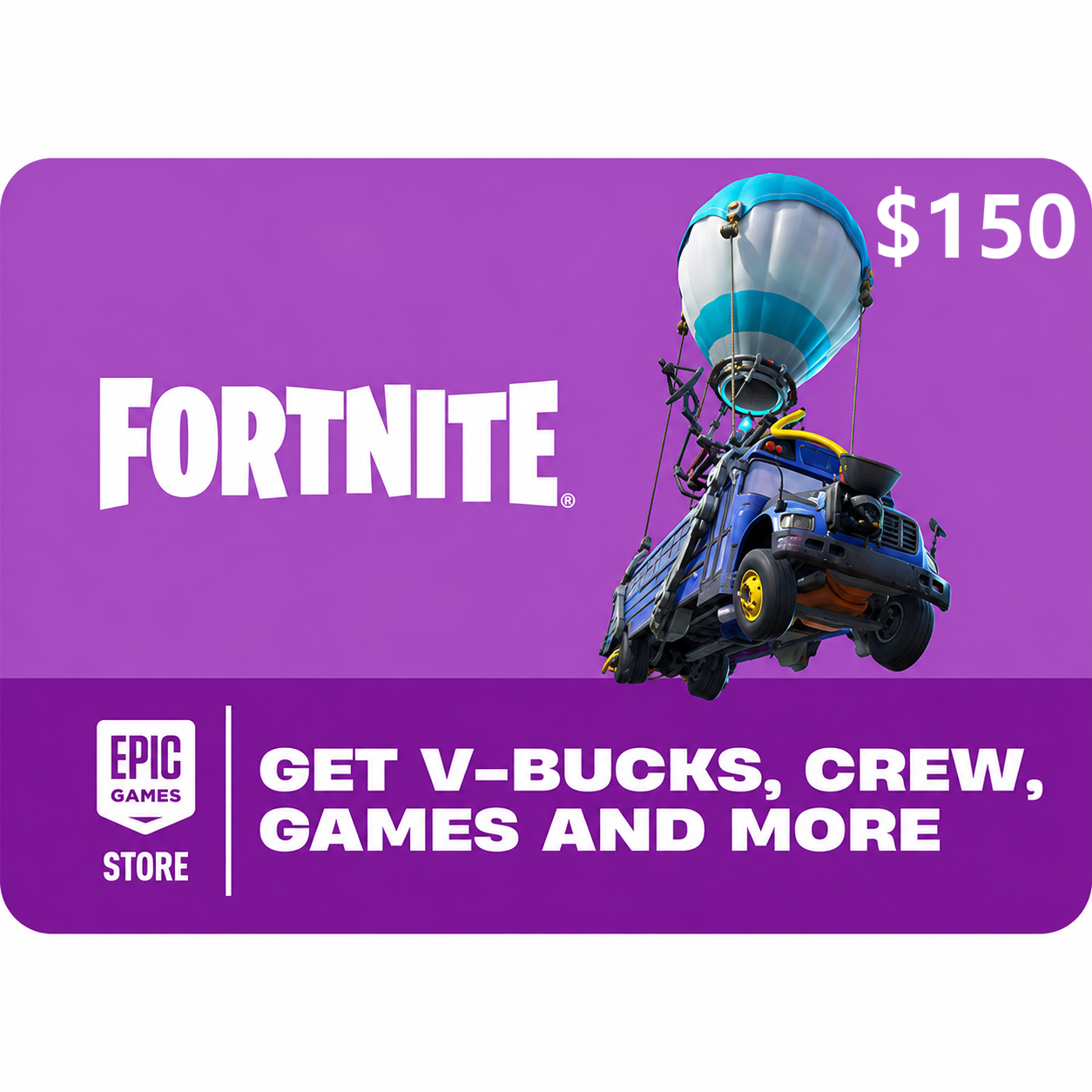 Fortnite Gift Card US 150
