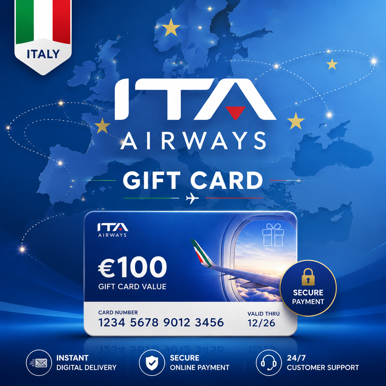 ITA Airways Gift Cards Italy Region – EUR (Email Delivery)